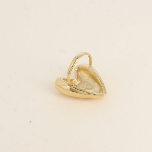Bague - cœur martelé