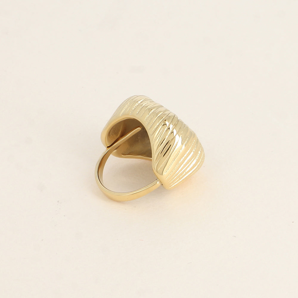 Bague - carré strié