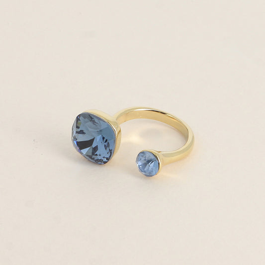 Bague - ornée de 2 cristaux de Swarovski® - Denim & Denim ignite
