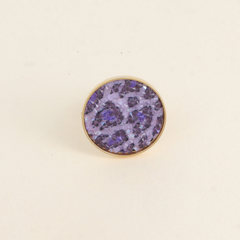 Bague - Crystal Rocks léopard lilas