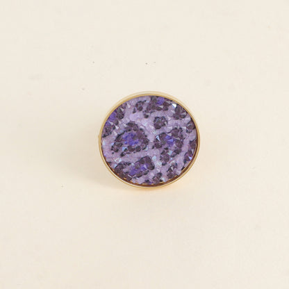 Bague - Crystal Rocks léopard lilas