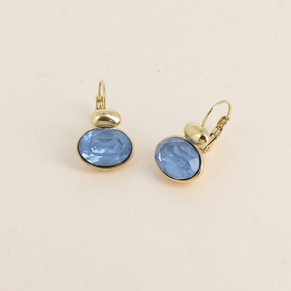 Boucles dorées - ornées de cristaux de Swarovski® - Denim ignite
