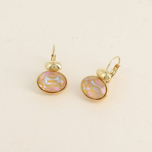 Boucles dorées - ornées de cristaux de Swarovski® - Ochre delite