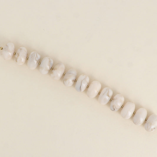 Bracelet - grosses perles de résine ovales