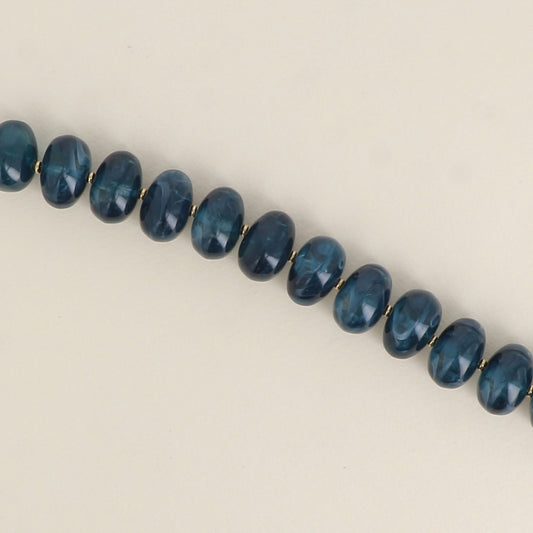 Bracelet - grosses perles de résine ovales