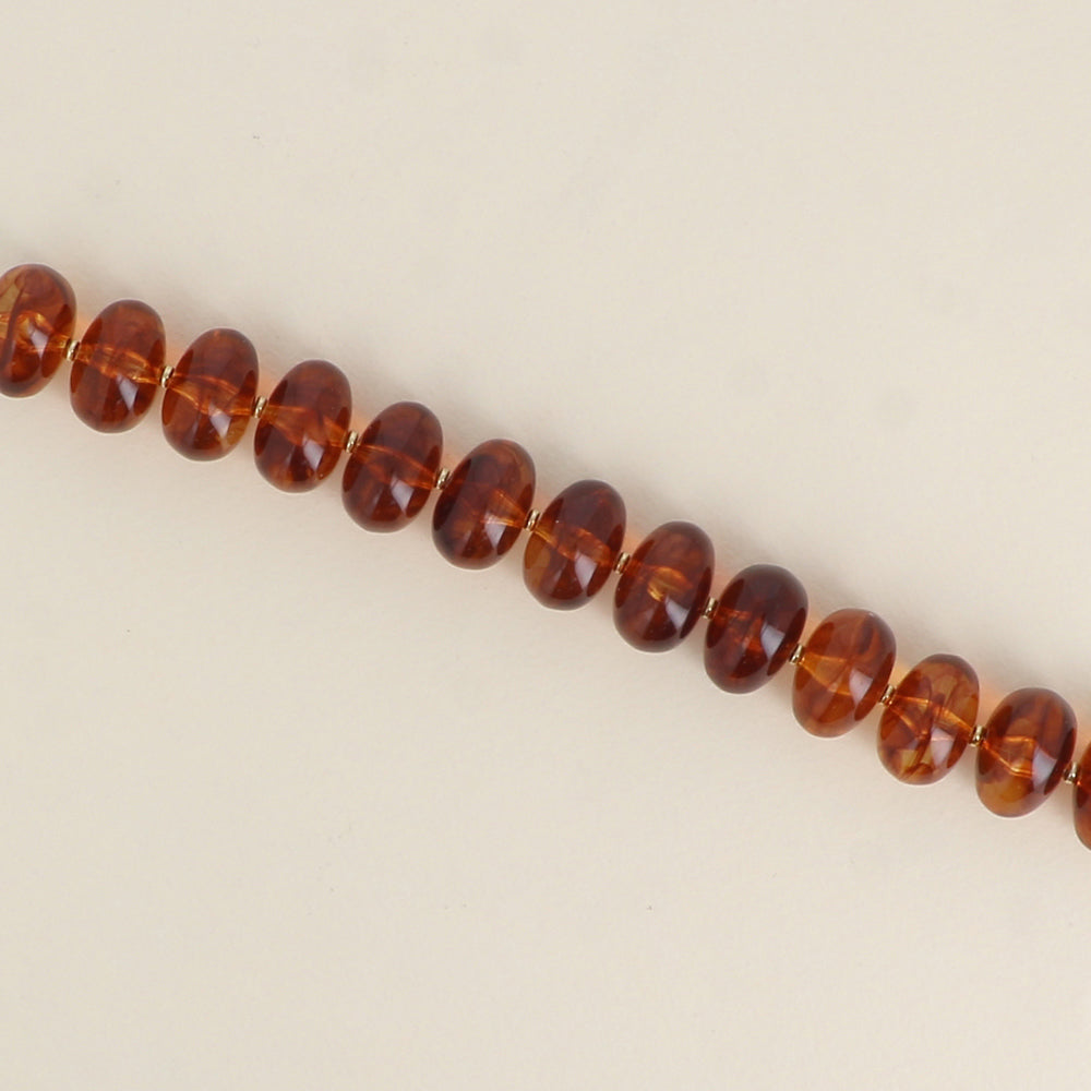 Bracelet - grosses perles de résine ovales