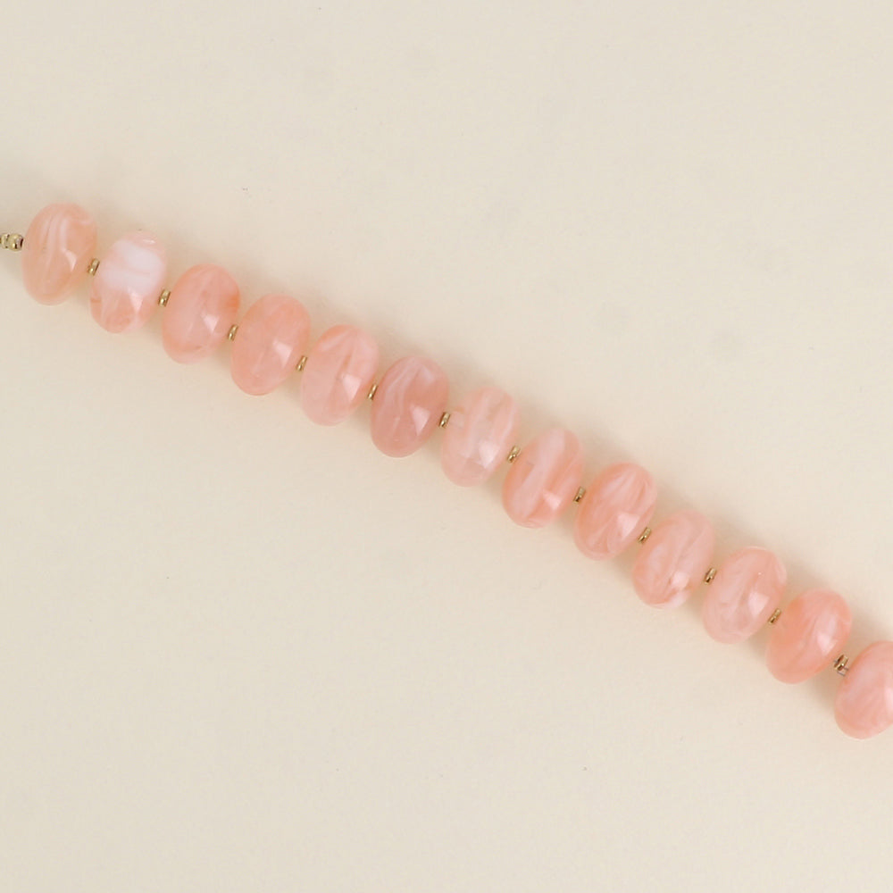 Bracelet - grosses perles de résine ovales