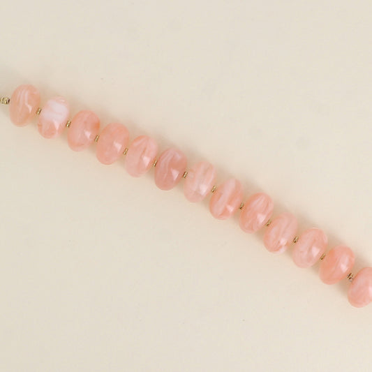 Bracelet - grosses perles de résine ovales