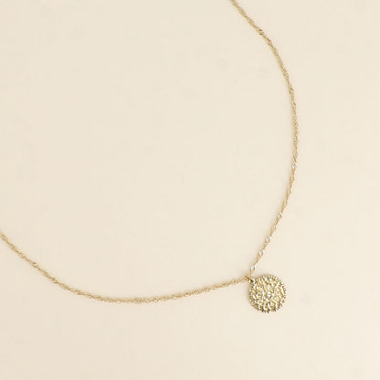 Collier - pendentif rond avec œil gravé 45+5 cm