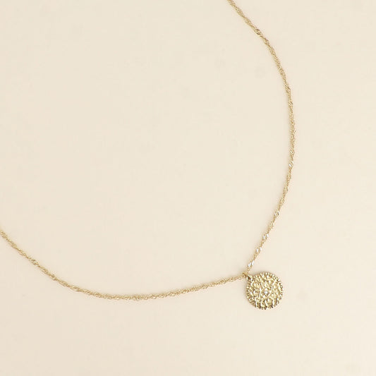 Collier - pendentif rond avec œil gravé 45+5 cm