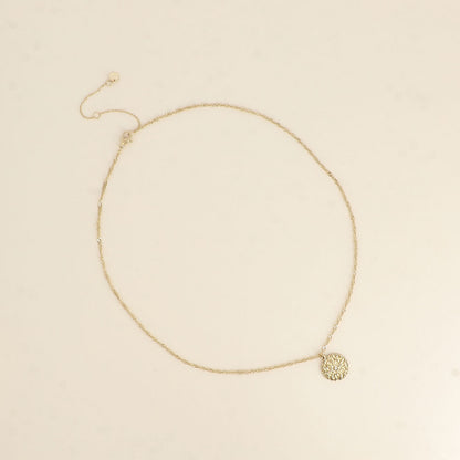Collier - pendentif rond avec œil gravé 45+5 cm