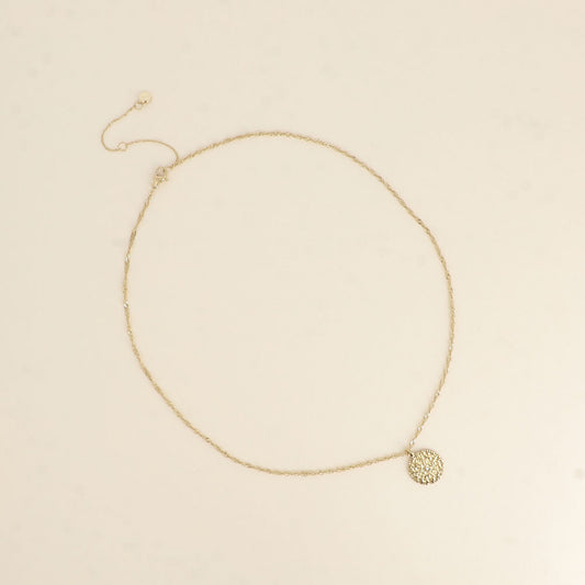 Collier - pendentif rond avec œil gravé 45+5 cm