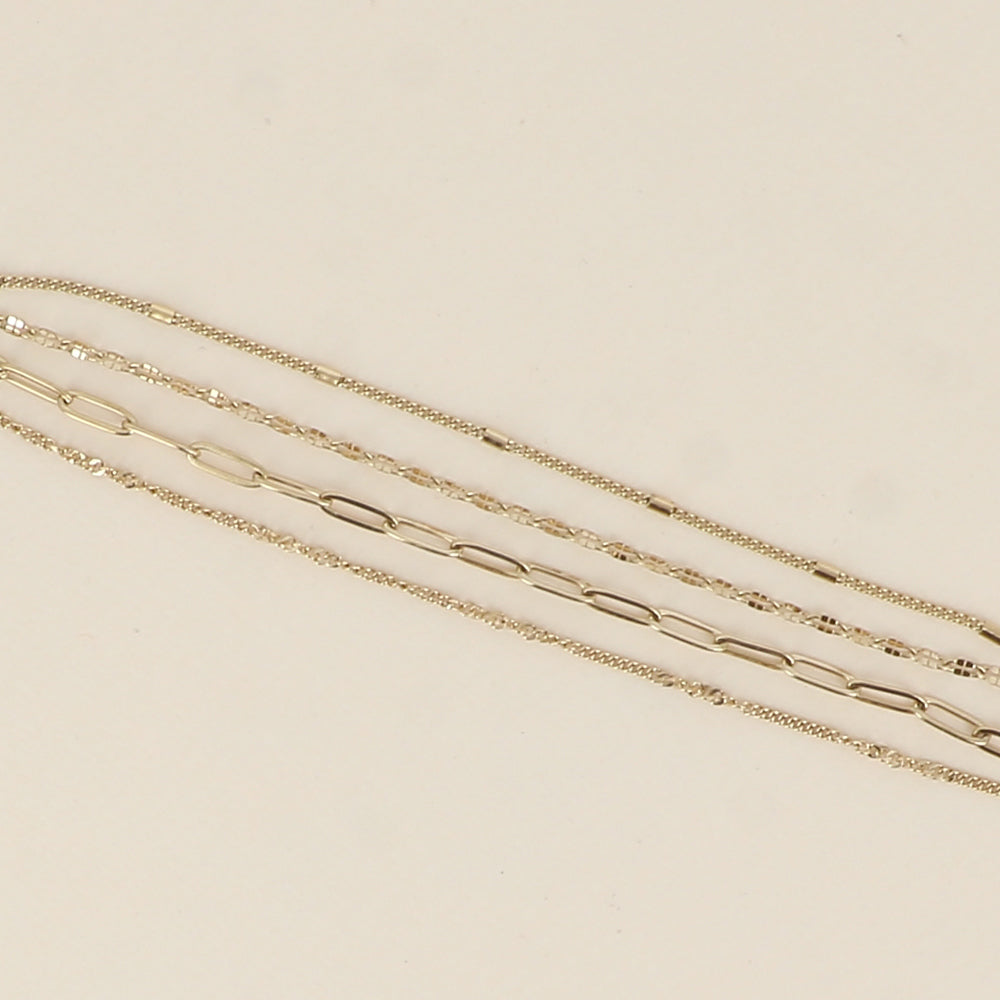 Bracelet - 4 rangs (15+3 cm)