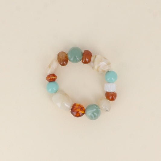 Bracelet élastique - perles de résine
