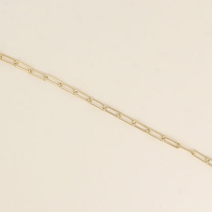 Bracelet - maille aux anneaux rectangulaires effet mat brossé (16,5+3 cm)