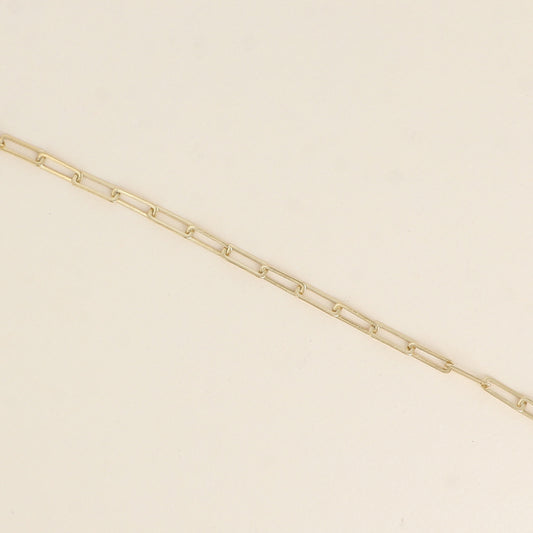 Bracelet - maille aux anneaux rectangulaires effet mat brossé (16,5+3 cm)
