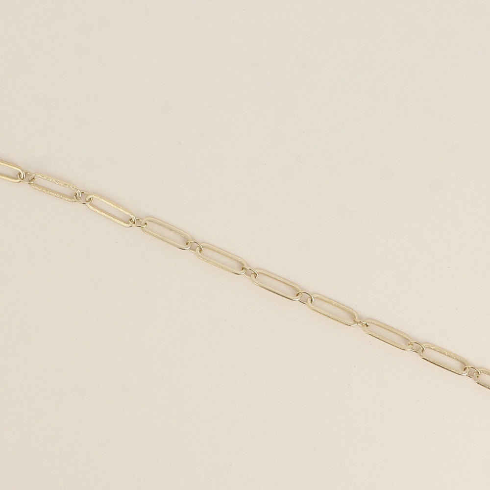 Bracelet - maille aux anneaux ovales effet mat brossé (16,5+3 cm)