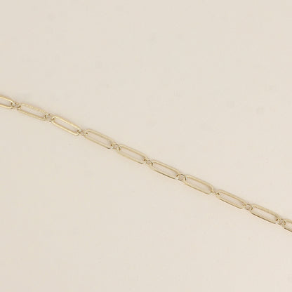 Bracelet - maille aux anneaux ovales effet mat brossé (16,5+3 cm)