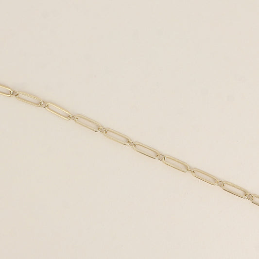 Bracelet - maille aux anneaux ovales effet mat brossé (16,5+3 cm)