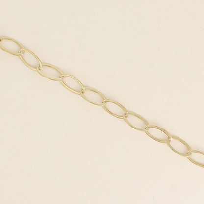 Bracelet - maille aux anneaux ovales effet mat brossé 16,5+3 cm