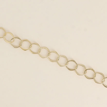 Bracelet - maille aux grands anneaux ovales effet mat brossé 16,5+3 cm