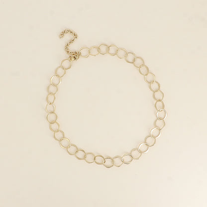 Collier - maille aux grands anneaux ovales effet mat brossé 41+7 cm