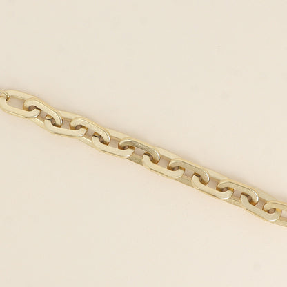 Bracelet - maille aux anneaux ovales épais effet mat brossé 16.5+3 cm
