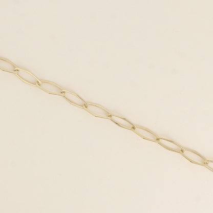Bracelet - maille aux grands anneaux hexagonaux effet mat brossé (16,5+3 cm)