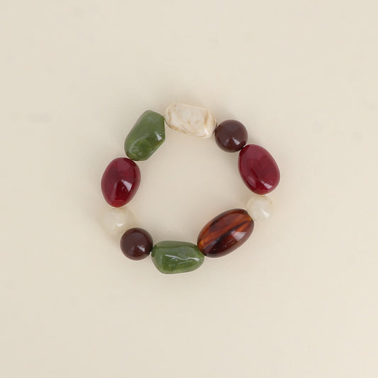 Bracelet élastique - perles en résine