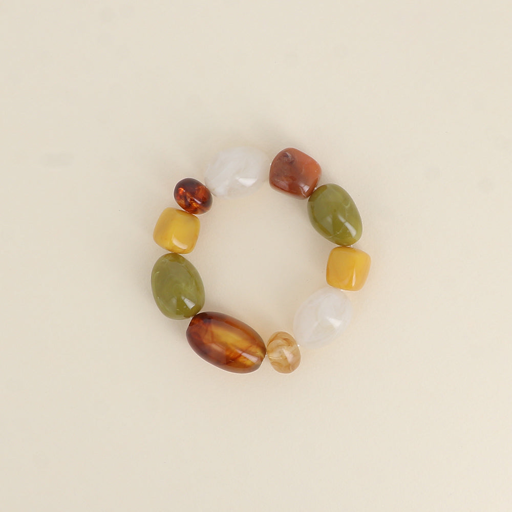 Bracelet élastique - perles en résine