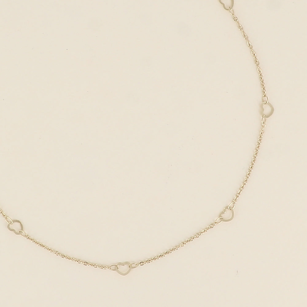 Collier - cœurs ajourés 38+7 cm