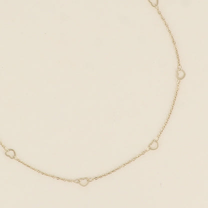 Collier - cœurs ajourés 38+7 cm