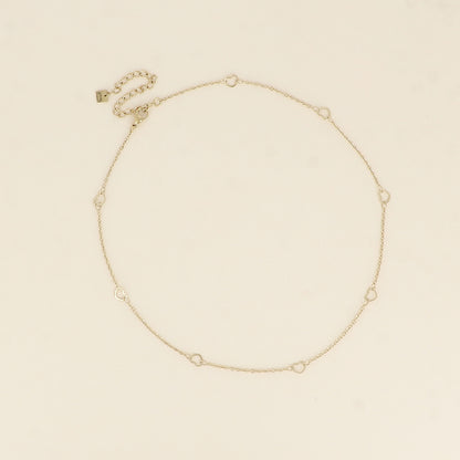 Collier - cœurs ajourés 38+7 cm