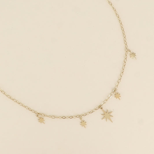 Collier - pampilles étoilées 42+5 cm