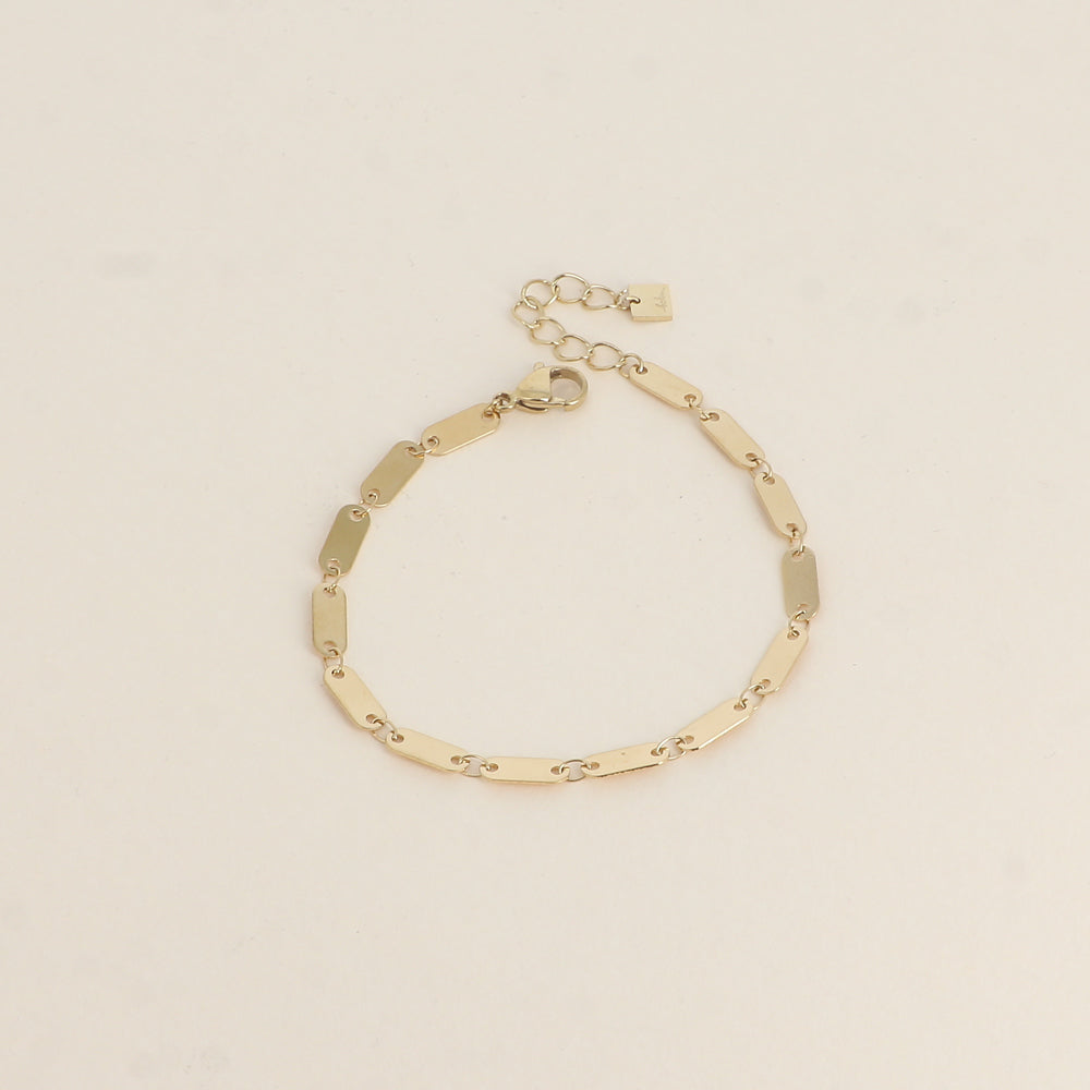 Bracelet - mailles ovales plates (16+3 cm)