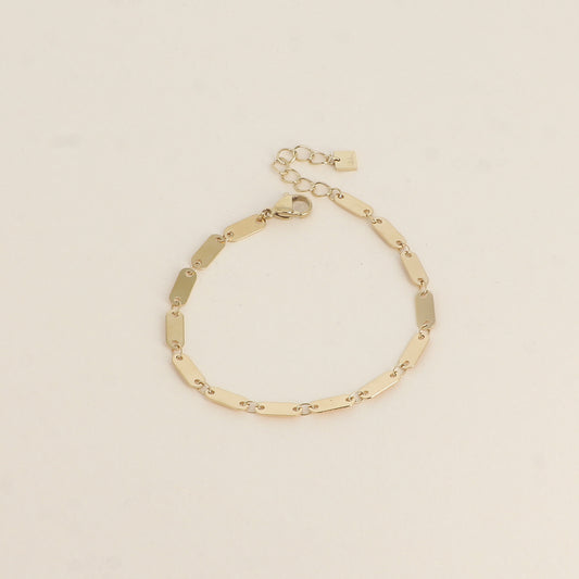 Bracelet - mailles ovales plates (16+3 cm)