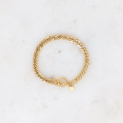 Bracelet en maille avec fermoir en T