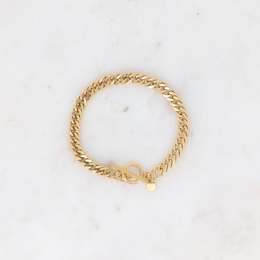 Bracelet en maille avec fermoir en T