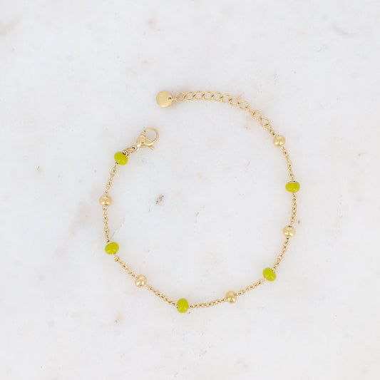 Bracelet avec petites boules et émail