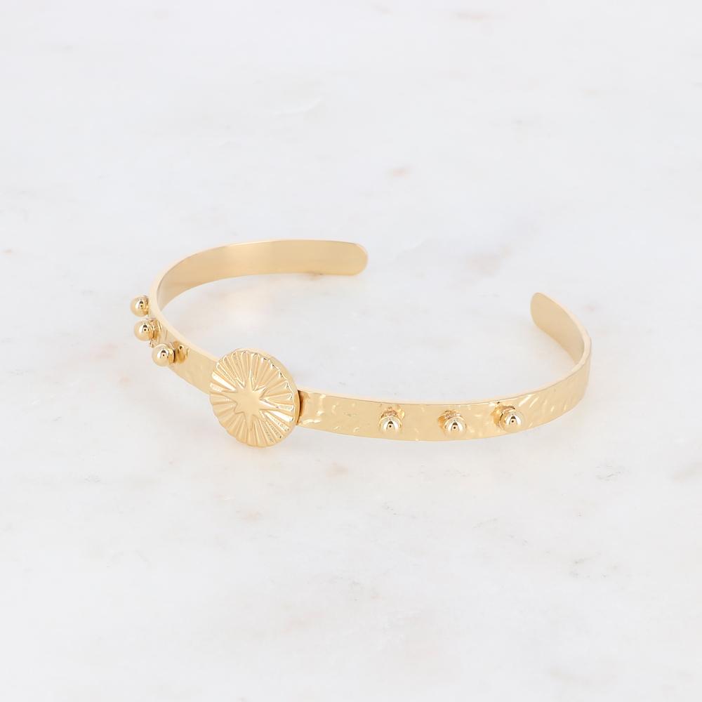 Jonc avec rond étoilé et motifs