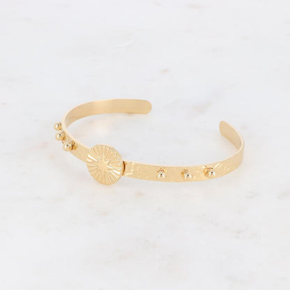 Jonc avec rond étoilé et motifs