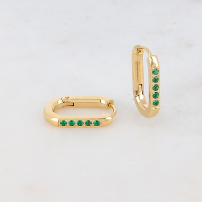 Créoles avec strass 1,2 X 2 CM