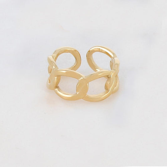 Bague en grosse maille plate