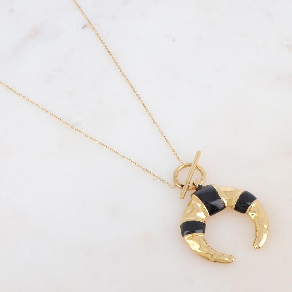 Collier avec pendentif géométrique émaillé (60+5CM)