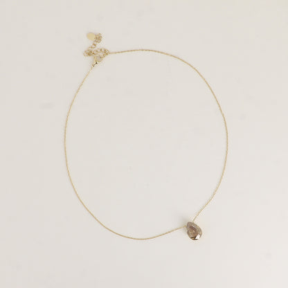Collier - Pendentif cristal de Swarovski® en forme de goutte - Longueur du collier : 40+5 cm - Dimensions du cristal : 10x14 mm - Bronze