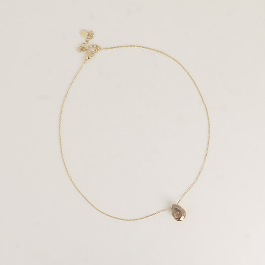 Collier - Pendentif cristal de Swarovski® en forme de goutte - Longueur du collier : 40+5 cm - Dimensions du cristal : 10x14 mm - Bronze