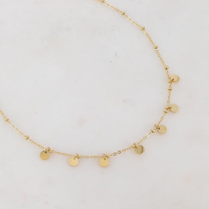 Collier doré avec pampilles 38+5 cm