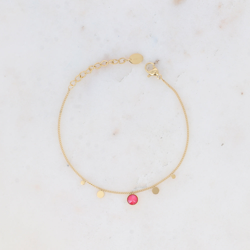 Bracelet - orné de cristaux de Swarovski® PP20 - Royal red - Diamètre du cristal: 0,5 cm