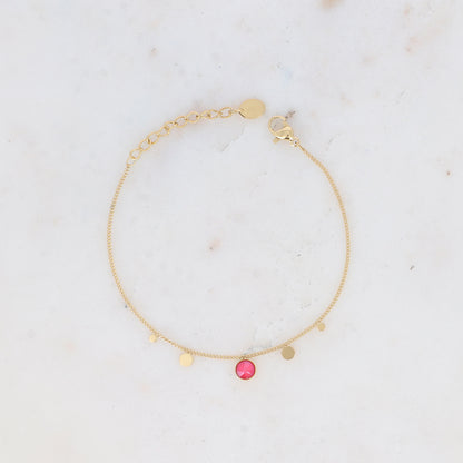Bracelet - orné de cristaux de Swarovski® PP20 - Royal red - Diamètre du cristal: 0,5 cm