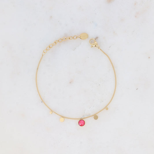 Bracelet - orné de cristaux de Swarovski® PP20 - Royal red - Diamètre du cristal: 0,5 cm